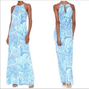 Lilly Pulitzer Margot Maxi in Hey Hey Soleil Size medium 🩵💙🩵💙